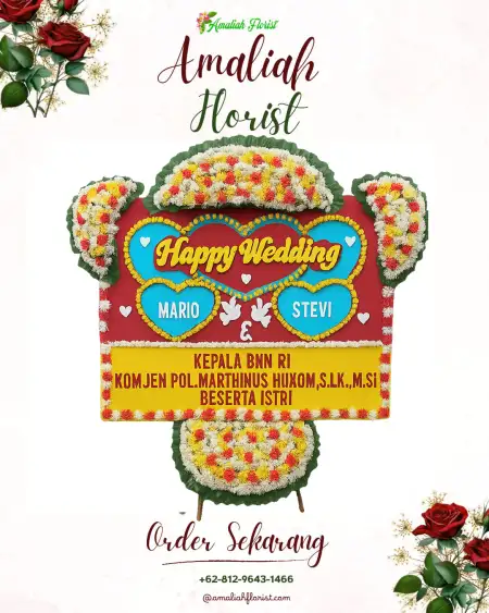 Papan Bunga Pernikahan Wingkoharjo